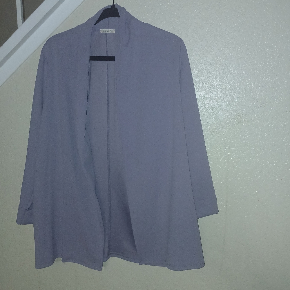 Lavender Open Front Cardigan